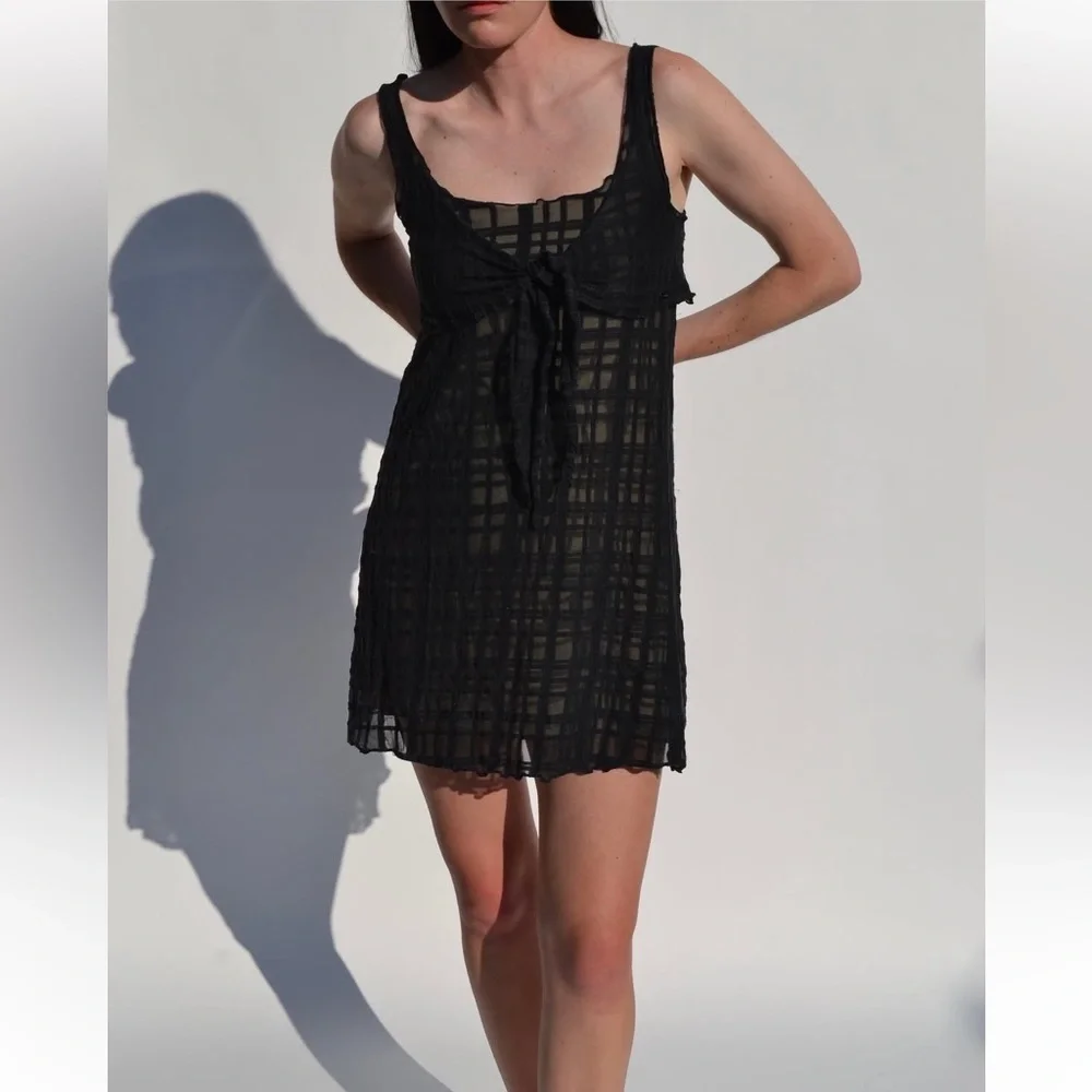Chanel Spring 2006 Sheer Overlay Babydoll Dress Vintage Black Chiffon - Picture 3 of 16